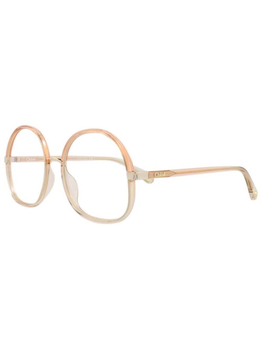 New Chloé Women's Eyeglasses Round Oval Injection Frame Orange Orange
